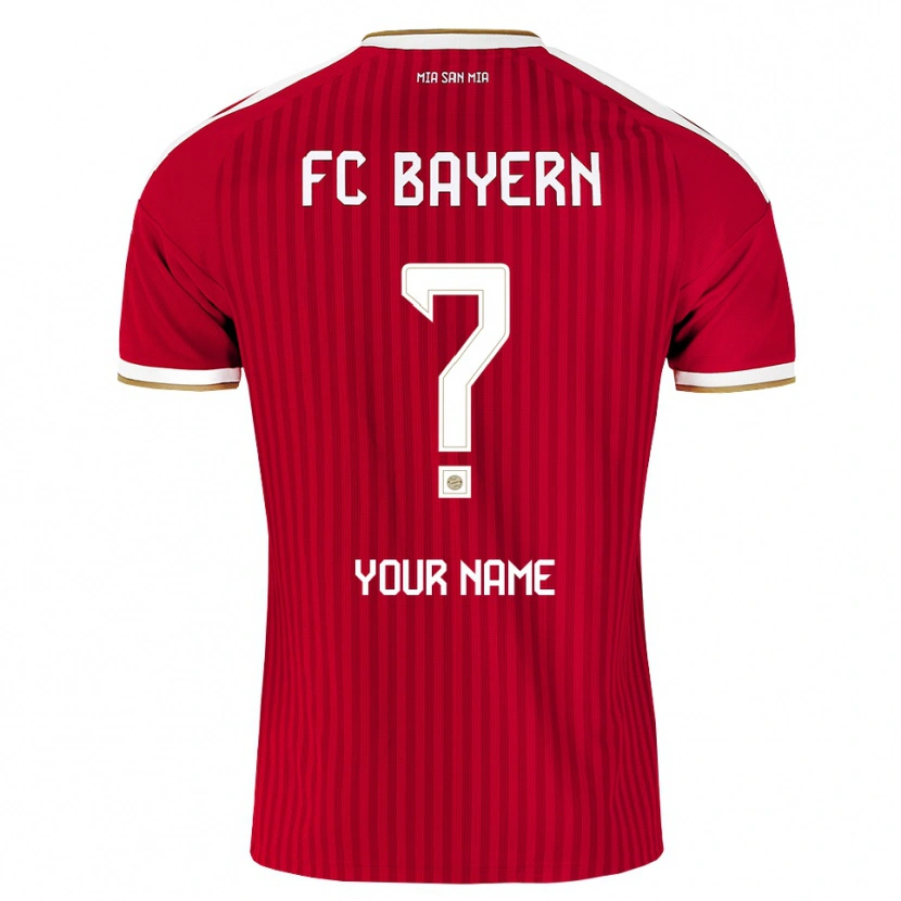 Danxen Niño Camiseta Su Nombre #0 Rojo Blanco Azul 1ª Equipación 2026/27 La Camisa