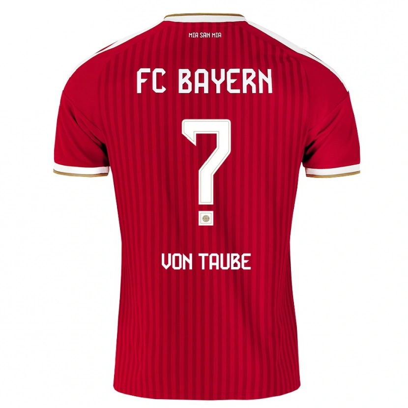 Danxen Niño Camiseta Nikolas Von Taube #0 Rojo Blanco Azul 1ª Equipación 2026/27 La Camisa