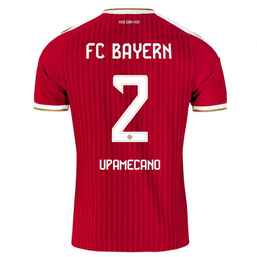 Danxen Niño Camiseta Dayot Upamecano #2 Rojo Blanco Azul 1ª Equipación 2026/27 La Camisa