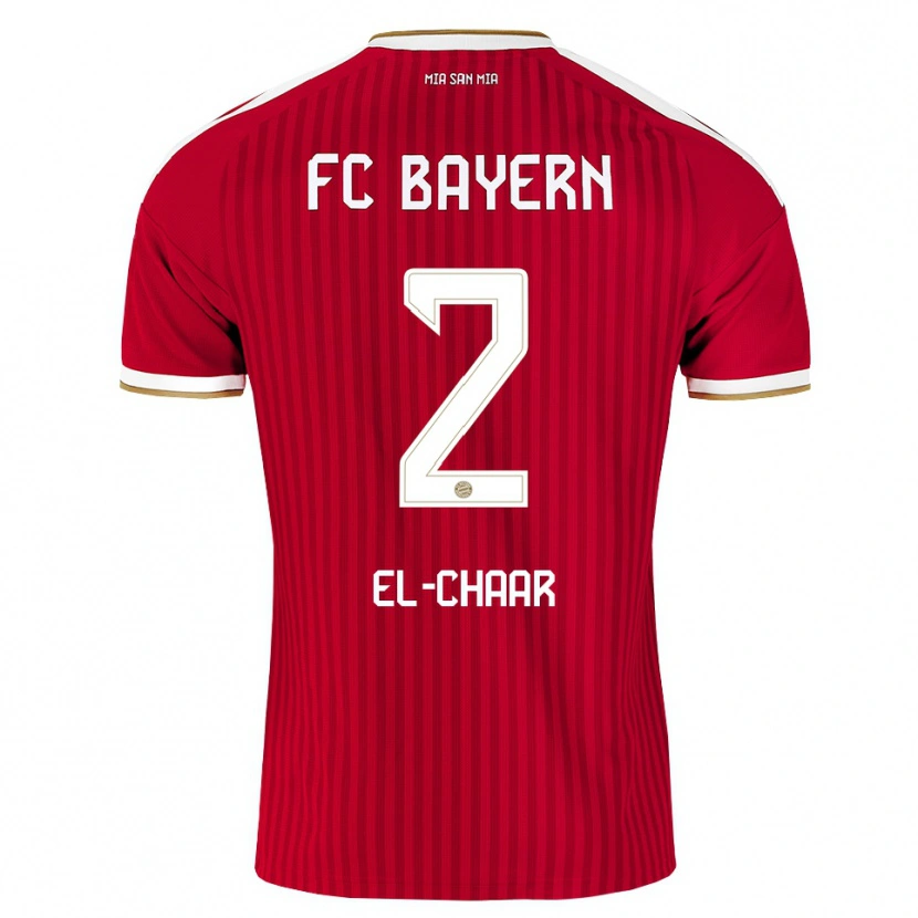 Danxen Niño Camiseta Adam El-Chaar #2 Rojo Blanco Azul 1ª Equipación 2026/27 La Camisa