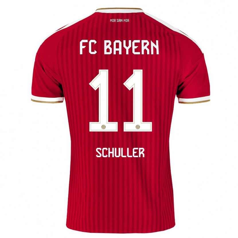Danxen Niño Camiseta Lea Schuller #11 Rojo Blanco Azul 1ª Equipación 2026/27 La Camisa