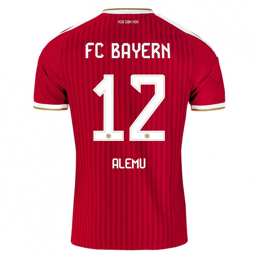 Danxen Niño Camiseta Liul Alemu #12 Rojo Blanco Azul 1ª Equipación 2026/27 La Camisa