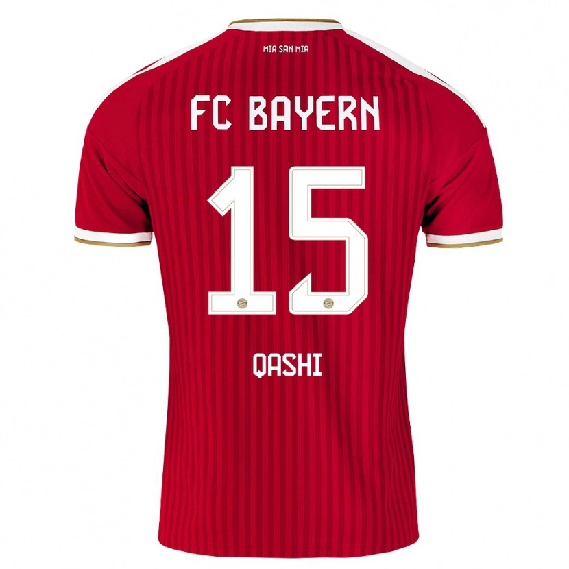 Danxen Niño Camiseta Yousef Qashi #15 Rojo Blanco Azul 1ª Equipación 2026/27 La Camisa