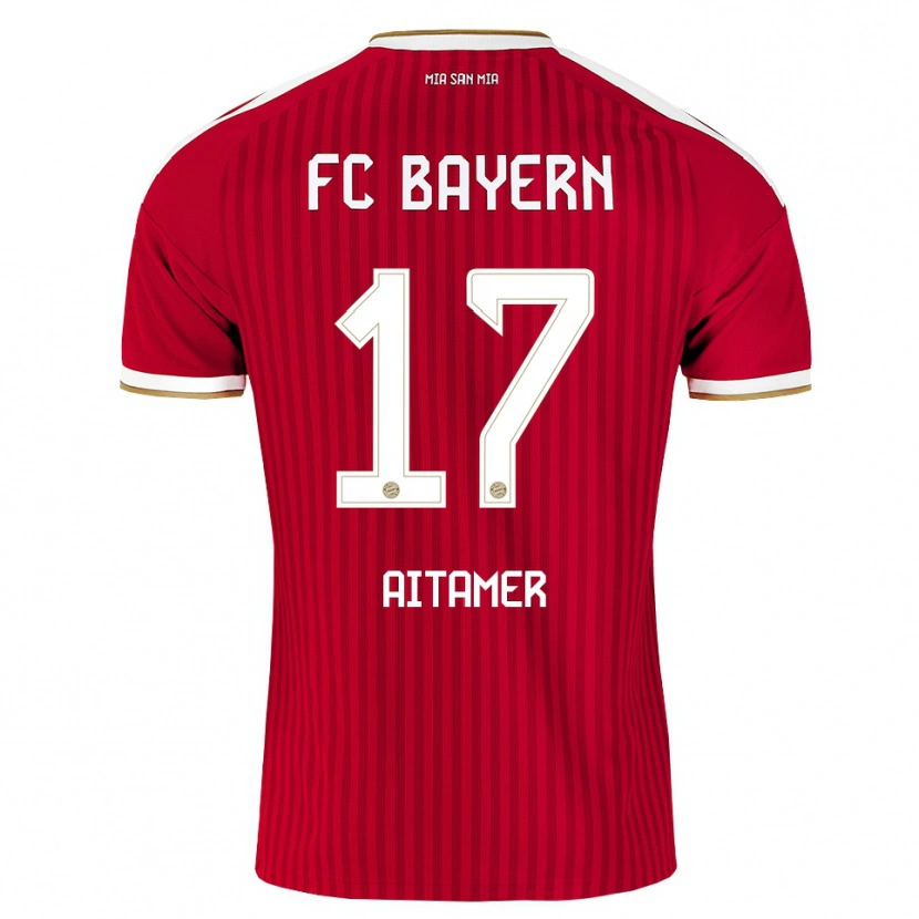 Danxen Niño Camiseta Younes Aitamer #17 Rojo Blanco Azul 1ª Equipación 2026/27 La Camisa