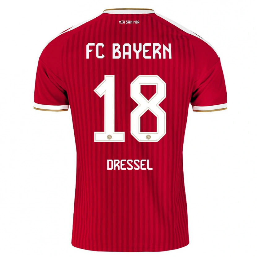 Danxen Niño Camiseta Timon Dressel #18 Rojo Blanco Azul 1ª Equipación 2026/27 La Camisa