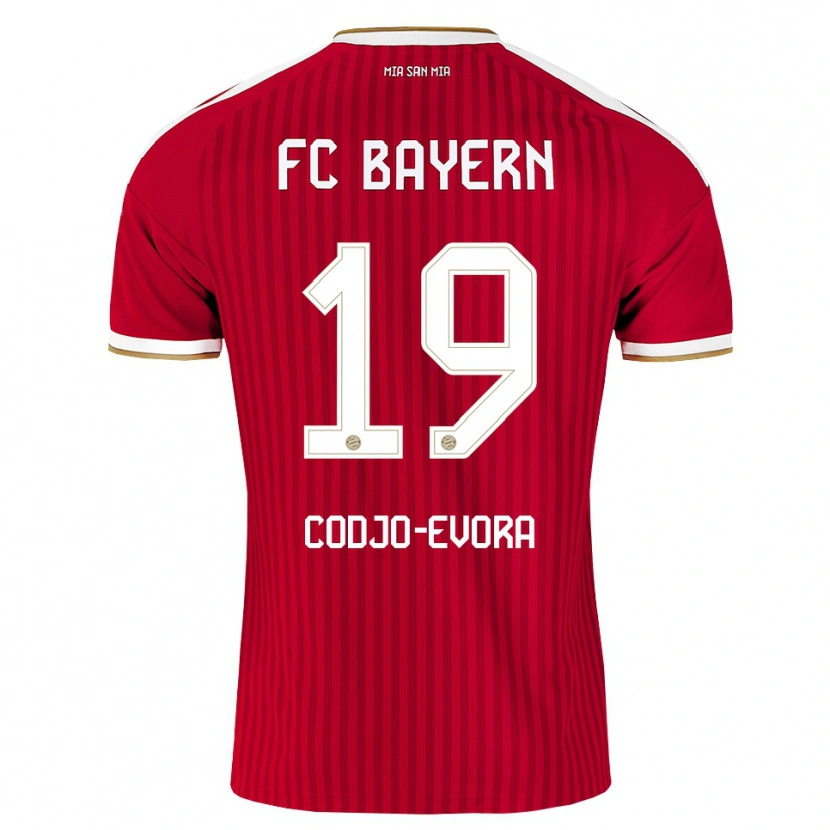 Danxen Niño Camiseta Noah Codjo-Evora #19 Rojo Blanco Azul 1ª Equipación 2026/27 La Camisa