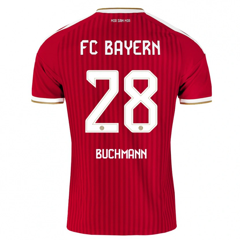 Danxen Niño Camiseta Tarek Buchmann #28 Rojo Blanco Azul 1ª Equipación 2026/27 La Camisa