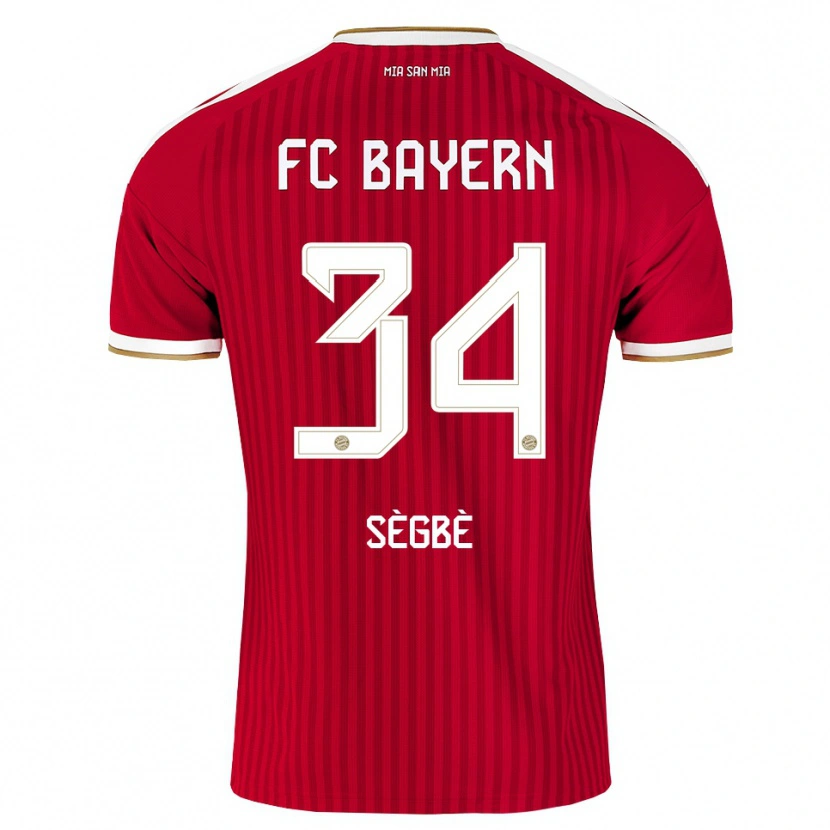 Danxen Niño Camiseta Désiré Sègbè #34 Rojo Blanco Azul 1ª Equipación 2026/27 La Camisa