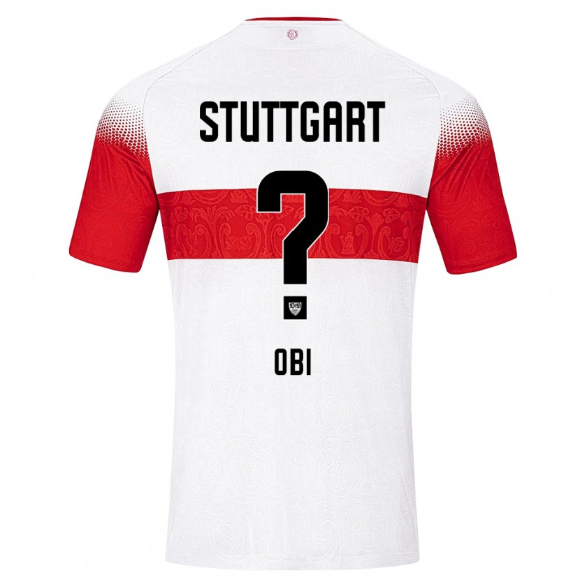 Danxen Niño Camiseta Collin Obi #0 Blanco Rojo Amarillo 1ª Equipación 2026/27 La Camisa
