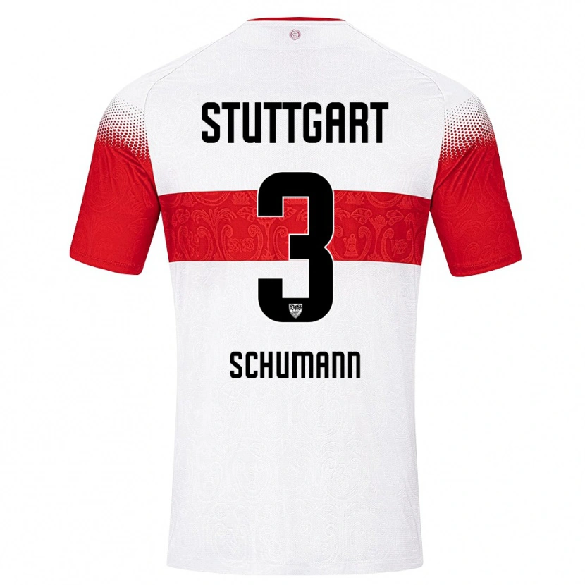 Danxen Niño Camiseta Frederik Schumann #3 Blanco Rojo Amarillo 1ª Equipación 2026/27 La Camisa