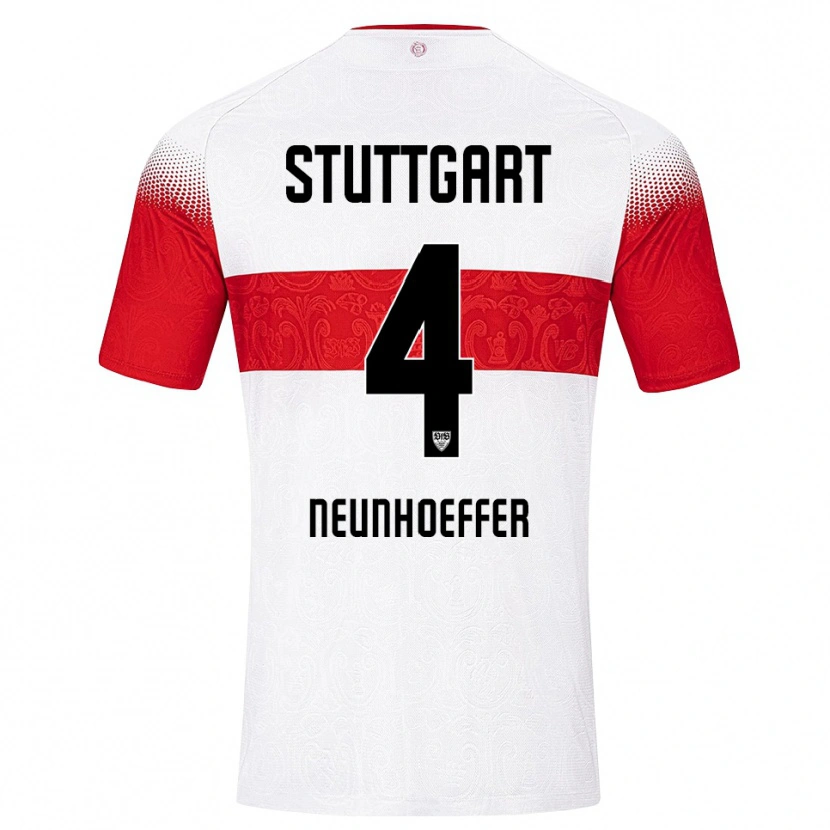 Danxen Niño Camiseta Felix Neunhoeffer #4 Blanco Rojo Amarillo 1ª Equipación 2026/27 La Camisa