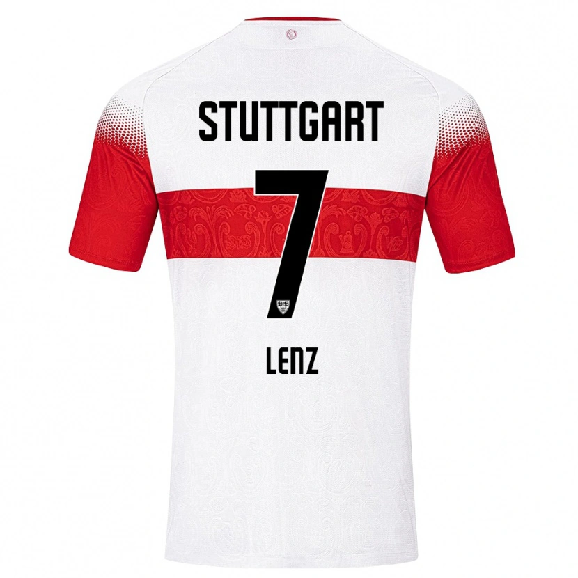 Danxen Niño Camiseta Vadim Lenz #7 Blanco Rojo Amarillo 1ª Equipación 2026/27 La Camisa