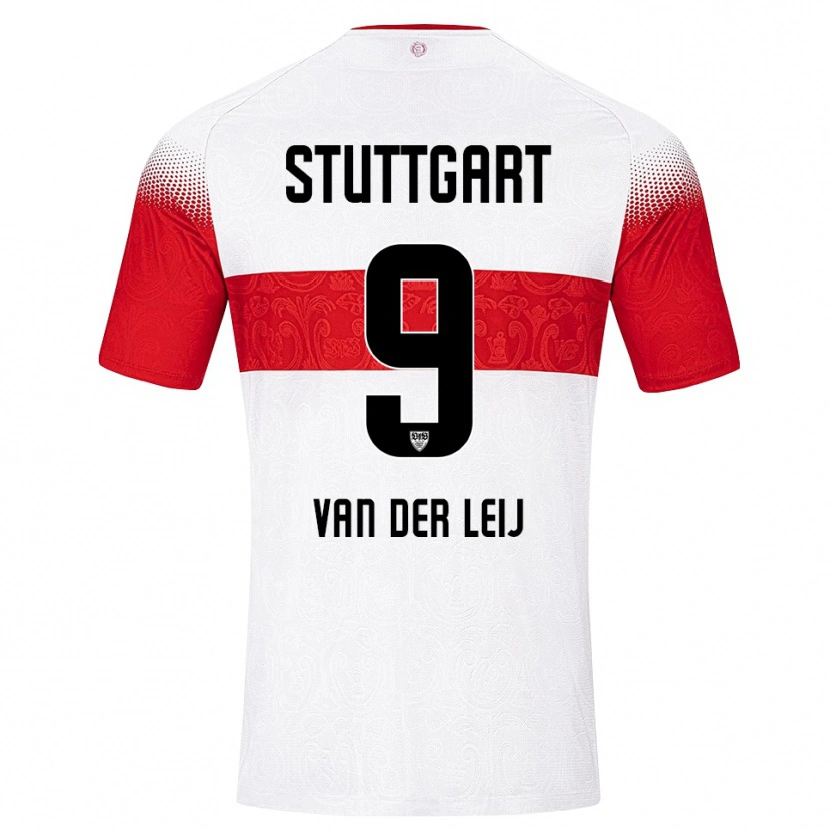 Danxen Niño Camiseta Tim Van Der Leij #9 Blanco Rojo Amarillo 1ª Equipación 2026/27 La Camisa