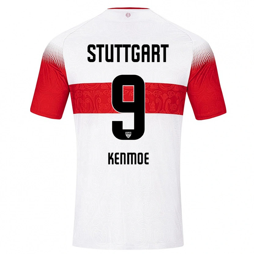 Danxen Niño Camiseta Brayann Kenmoe #9 Blanco Rojo Amarillo 1ª Equipación 2026/27 La Camisa