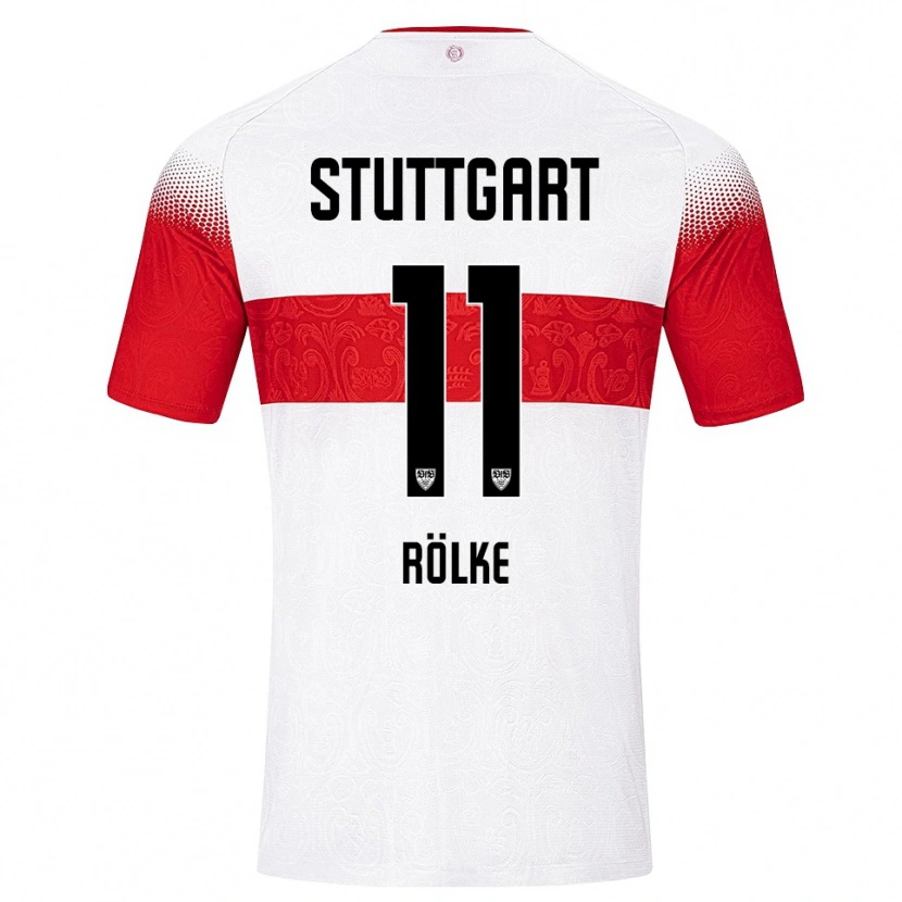 Danxen Niño Camiseta Oliver Rölke #11 Blanco Rojo Amarillo 1ª Equipación 2026/27 La Camisa