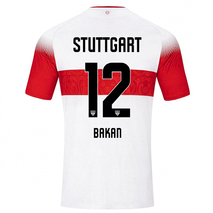 Danxen Niño Camiseta Eren Bakan #12 Blanco Rojo Amarillo 1ª Equipación 2026/27 La Camisa