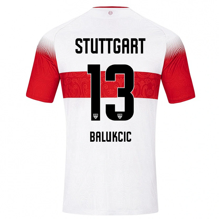 Danxen Niño Camiseta David Balukcic #13 Blanco Rojo Amarillo 1ª Equipación 2026/27 La Camisa