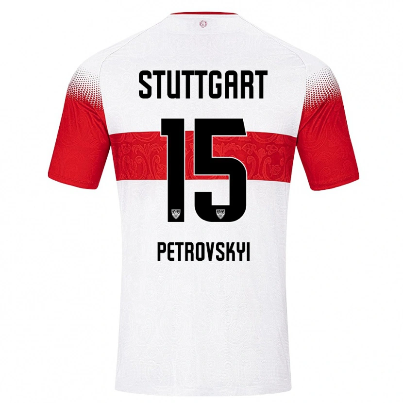 Danxen Niño Camiseta Mykola Petrovskyi #15 Blanco Rojo Amarillo 1ª Equipación 2026/27 La Camisa