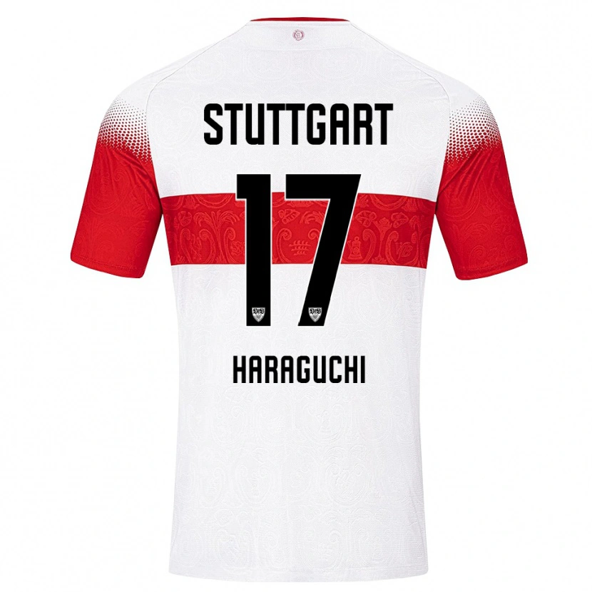 Danxen Niño Camiseta Genki Haraguchi #17 Blanco Rojo Amarillo 1ª Equipación 2026/27 La Camisa