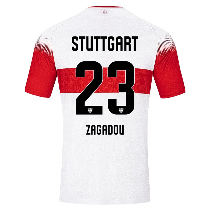 Danxen Niño Camiseta Dan-Axel Zagadou #23 Blanco Rojo Amarillo 1ª Equipación 2026/27 La Camisa