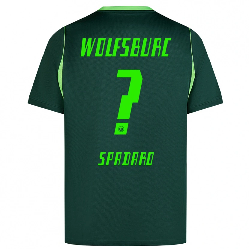 Danxen Niño Camiseta Michele Spadaro #0 Verde Oscuro Blanco 1ª Equipación 2026/27 La Camisa
