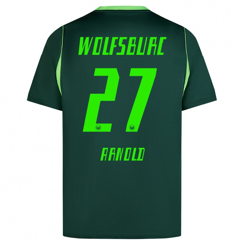 Danxen Niño Camiseta Maximilian Arnold #27 Verde Oscuro Blanco 1ª Equipación 2026/27 La Camisa