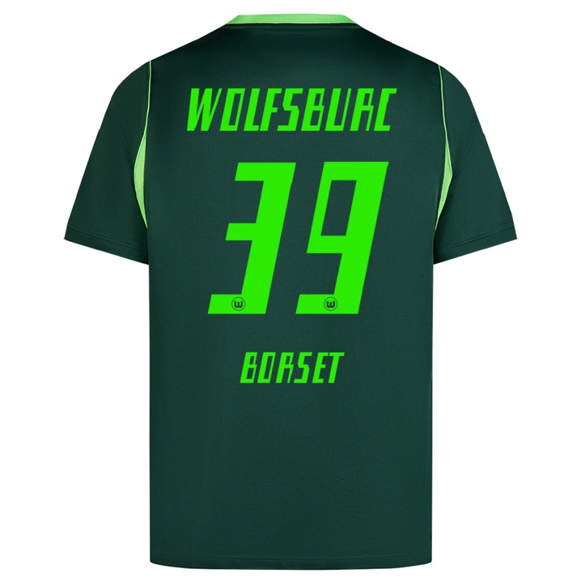 Danxen Niño Camiseta Anders Rønne Børset #39 Verde Oscuro Blanco 1ª Equipación 2026/27 La Camisa