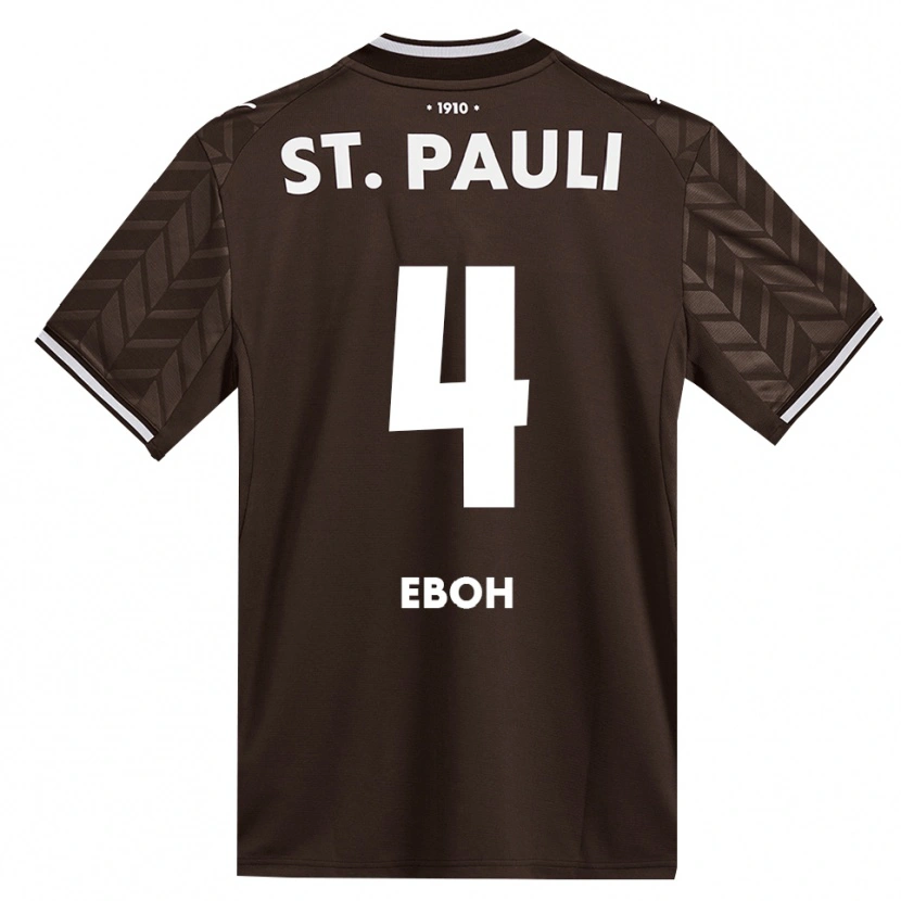 Danxen Niño Camiseta Emmanuel Eboh #4 Café Blanco 1ª Equipación 2026/27 La Camisa