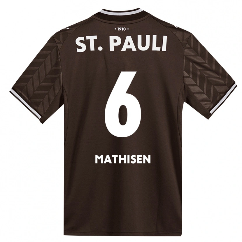 Danxen Niño Camiseta Marcus Mathisen #6 Café Blanco 1ª Equipación 2026/27 La Camisa