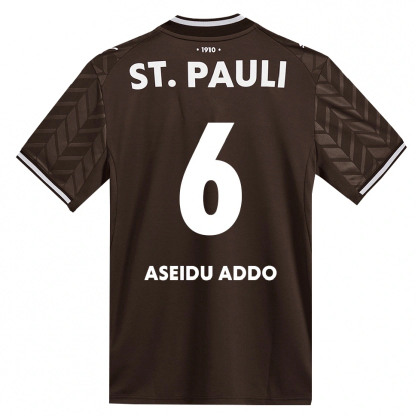 Danxen Niño Camiseta Joel Addo #6 Café Blanco 1ª Equipación 2026/27 La Camisa