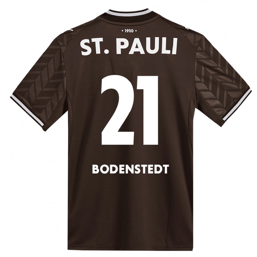 Danxen Niño Camiseta Paula Bodenstedt #21 Café Blanco 1ª Equipación 2026/27 La Camisa