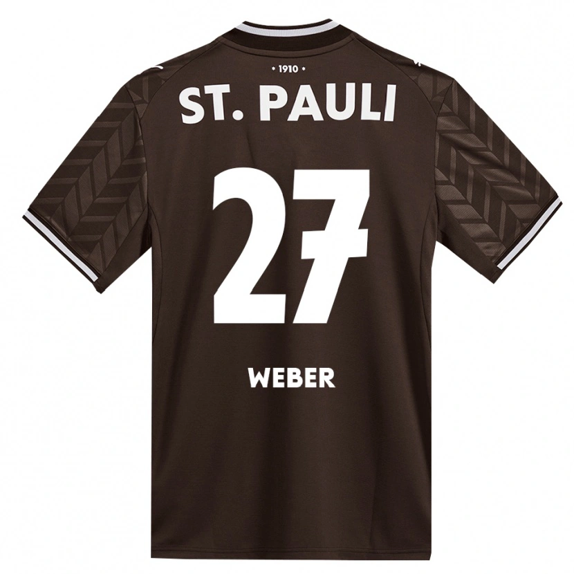 Danxen Niño Camiseta Hugo Weber #27 Café Blanco 1ª Equipación 2026/27 La Camisa