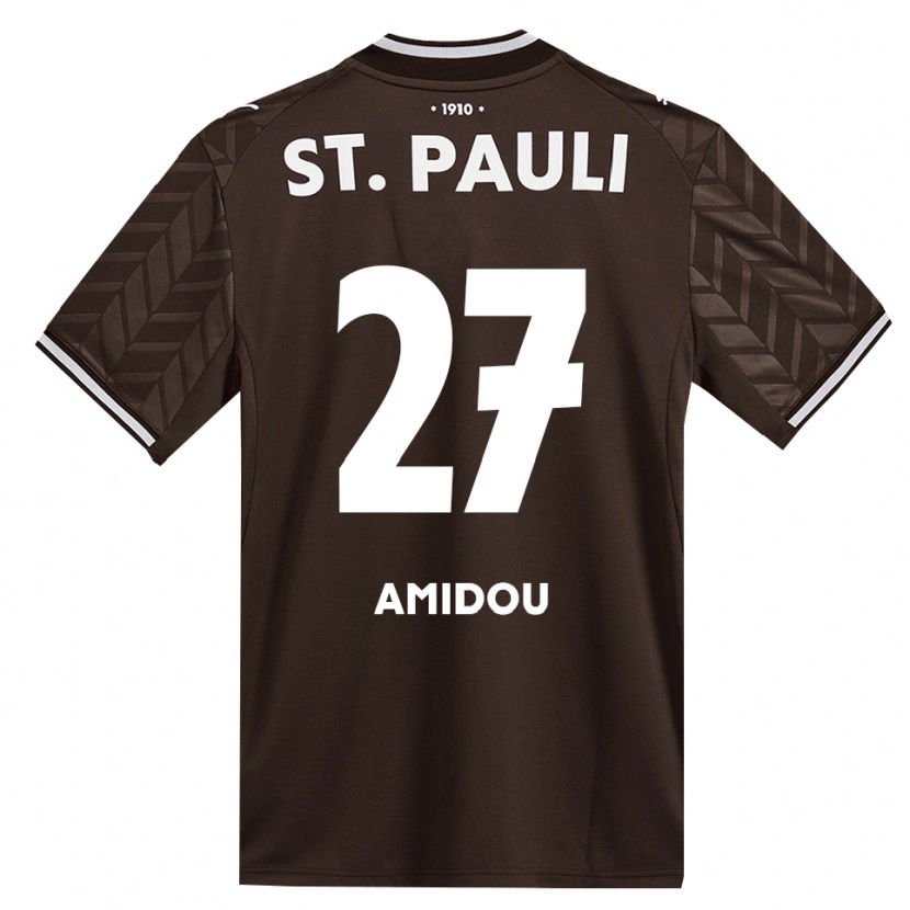 Danxen Niño Camiseta Amir Amidou #27 Café Blanco 1ª Equipación 2026/27 La Camisa