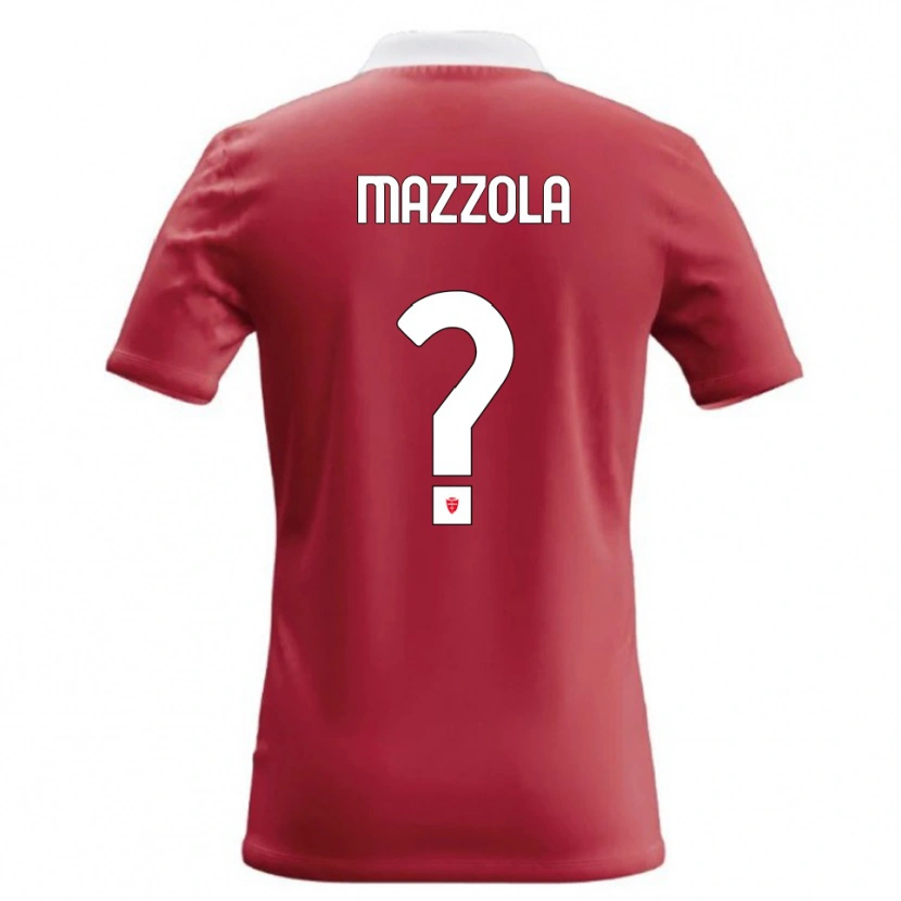 Danxen Niño Camiseta Emanuele Mazzola #0 Rojo Blanco 1ª Equipación 2026/27 La Camisa