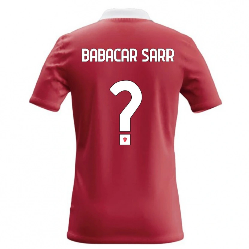 Danxen Niño Camiseta Pietro Babacar Sarr #0 Rojo Blanco 1ª Equipación 2026/27 La Camisa