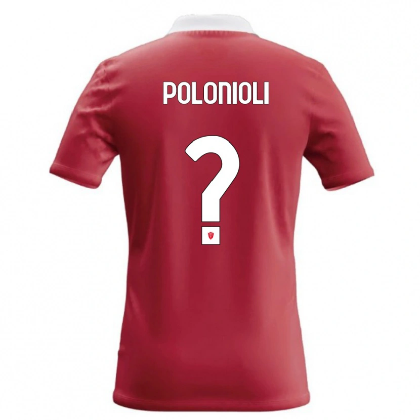 Danxen Niño Camiseta Matteo Polonioli #0 Rojo Blanco 1ª Equipación 2026/27 La Camisa