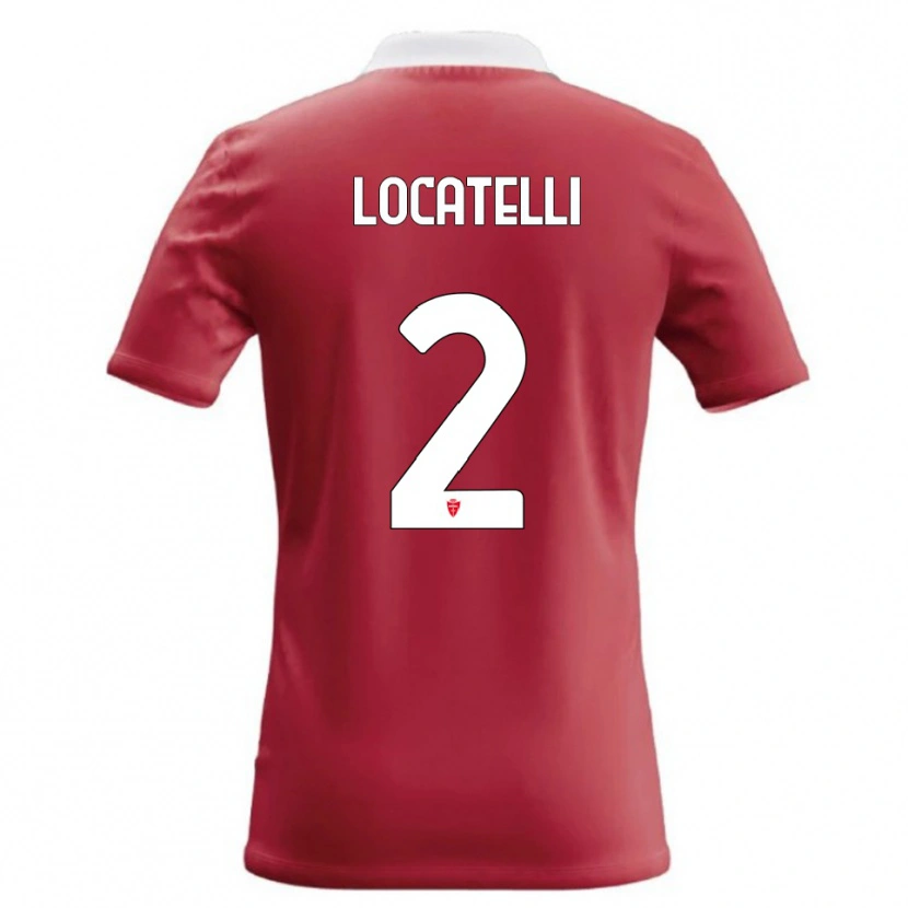 Danxen Niño Camiseta Gabriel Locatelli #2 Rojo Blanco 1ª Equipación 2026/27 La Camisa