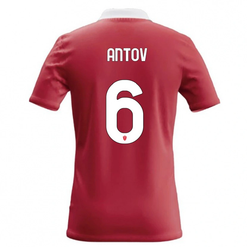 Danxen Niño Camiseta Valentin Antov #6 Rojo Blanco 1ª Equipación 2026/27 La Camisa