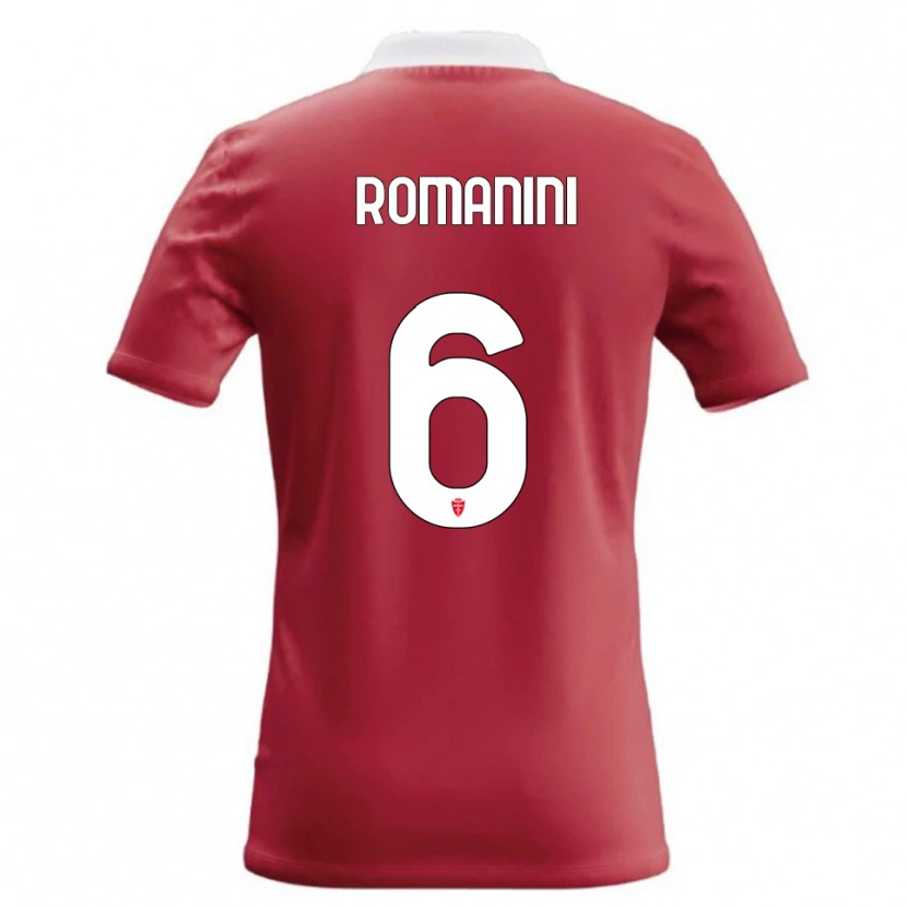 Danxen Niño Camiseta Andrea Romanini #6 Rojo Blanco 1ª Equipación 2026/27 La Camisa