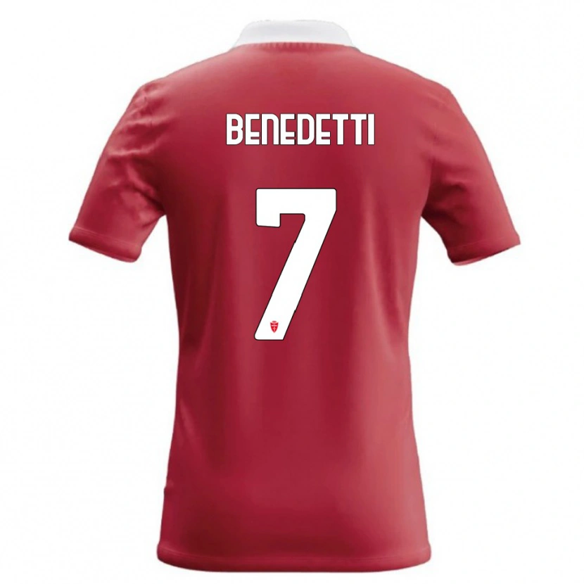 Danxen Niño Camiseta Elia Benedetti #7 Rojo Blanco 1ª Equipación 2026/27 La Camisa