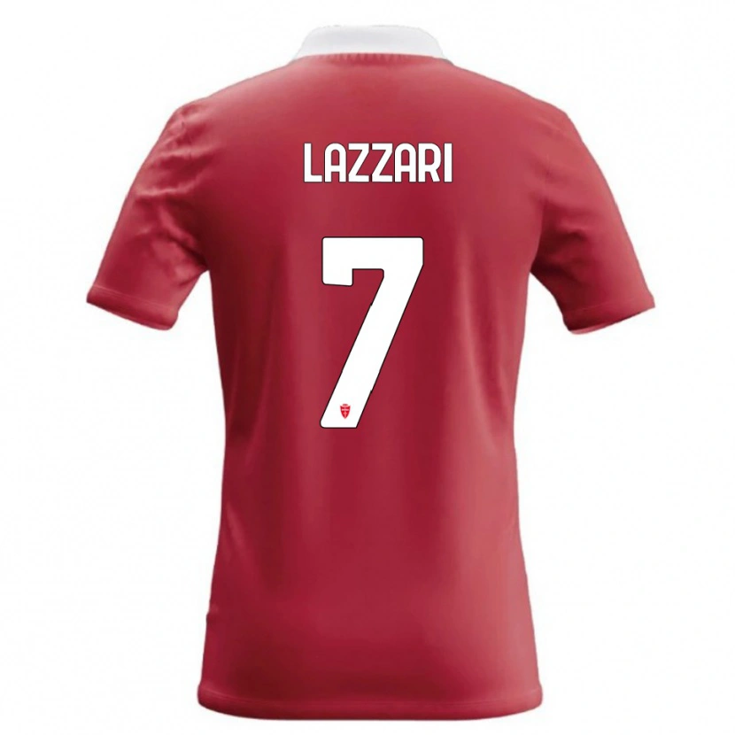Danxen Niño Camiseta Matteo Lazzari #7 Rojo Blanco 1ª Equipación 2026/27 La Camisa