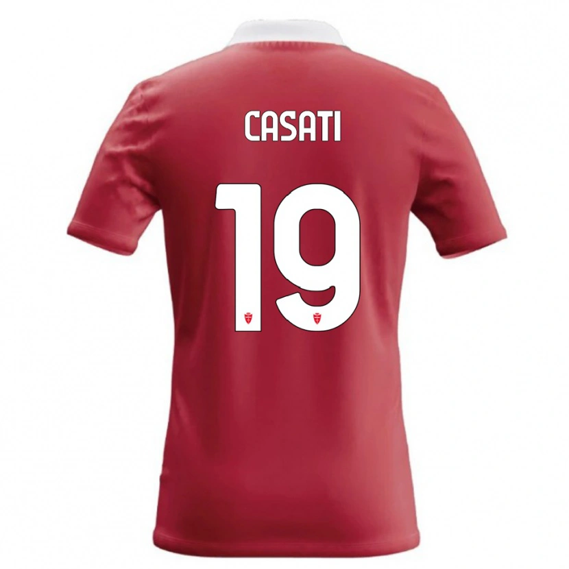 Danxen Niño Camiseta Leonardo Casati #19 Rojo Blanco 1ª Equipación 2026/27 La Camisa