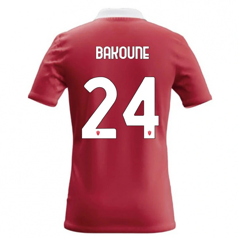 Danxen Niño Camiseta Adam Bakoune #24 Rojo Blanco 1ª Equipación 2026/27 La Camisa
