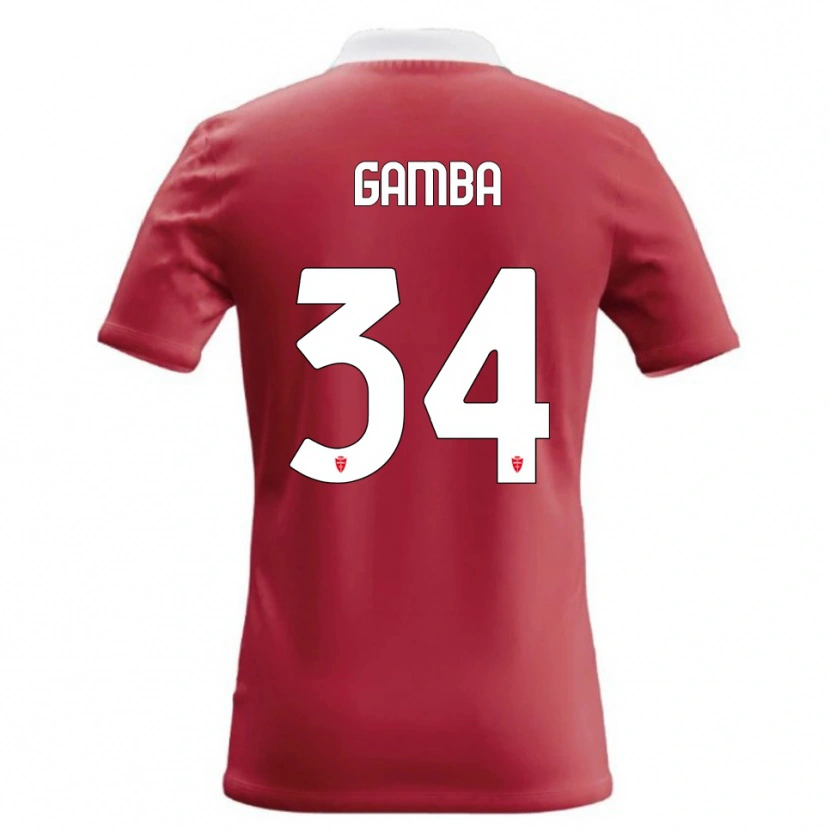 Danxen Niño Camiseta Alberto Gamba #34 Rojo Blanco 1ª Equipación 2026/27 La Camisa