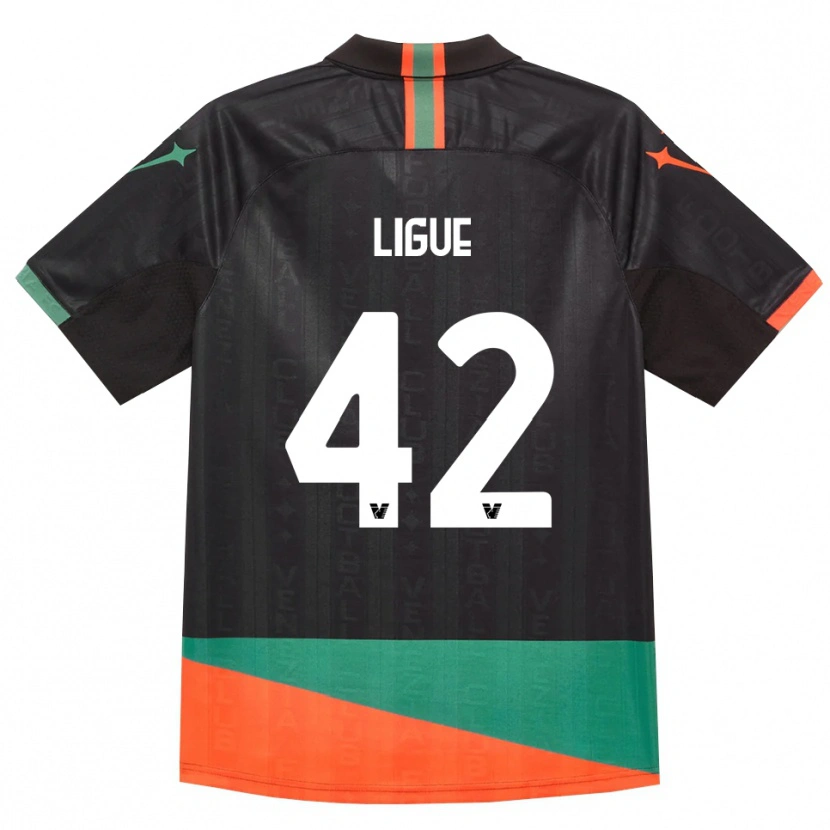 Danxen Niño Camiseta Junior Ligue #42 Negro Naranja Verde 1ª Equipación 2026/27 La Camisa