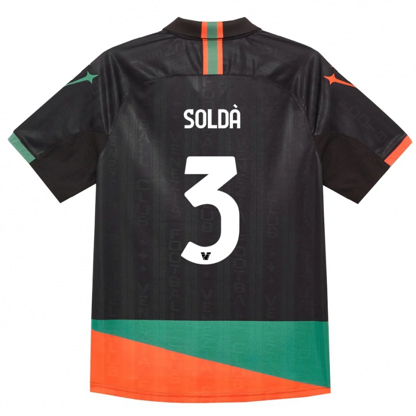 Danxen Niño Camiseta Mohamed Soldà #3 Negro Naranja Verde 1ª Equipación 2026/27 La Camisa