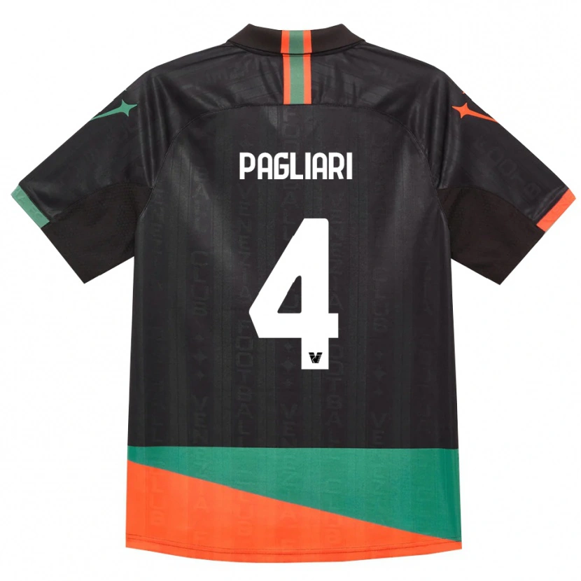 Danxen Niño Camiseta Alessandro Pagliari #4 Negro Naranja Verde 1ª Equipación 2026/27 La Camisa