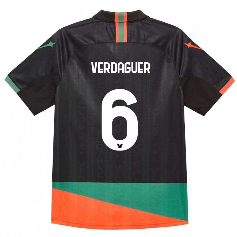 Danxen Niño Camiseta Judith Verdaguer #6 Negro Naranja Verde 1ª Equipación 2026/27 La Camisa