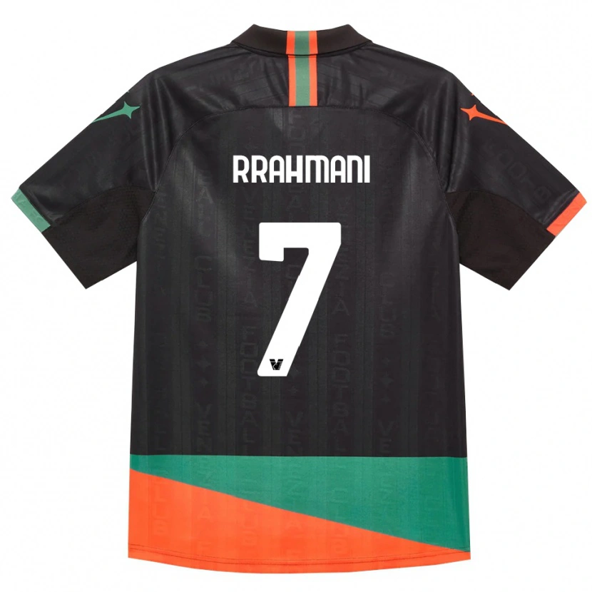 Danxen Niño Camiseta Albion Rrahmani #7 Negro Naranja Verde 1ª Equipación 2026/27 La Camisa