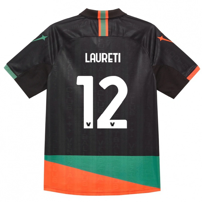 Danxen Niño Camiseta Tommaso Laureti #12 Negro Naranja Verde 1ª Equipación 2026/27 La Camisa